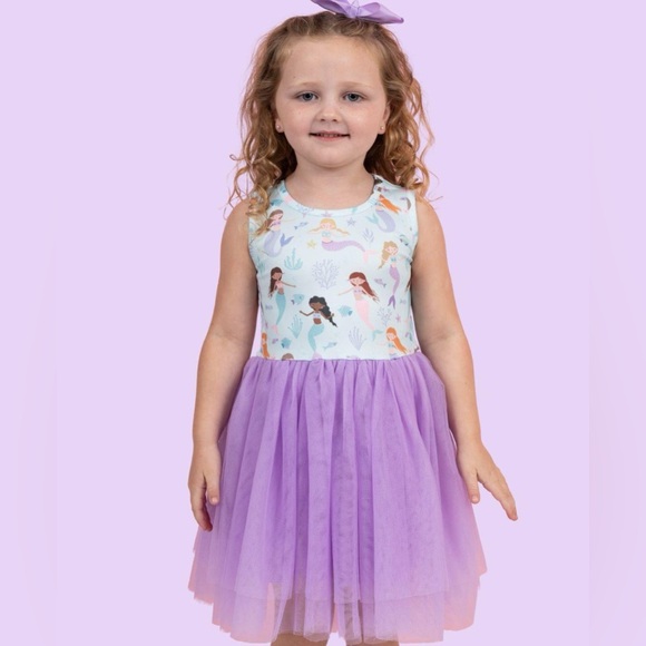 Infant girl 0-6 months sleeveless mermaid tulle dress - Picture 5 of 9